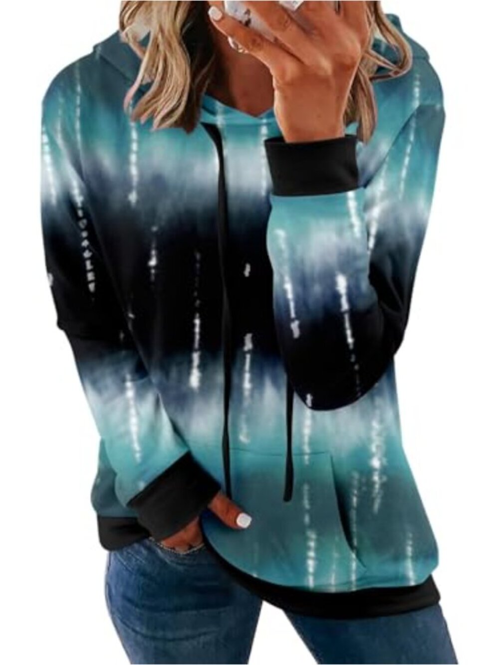 Women's Drawstring Hoodie Casual Pullover Sweatshirt Long Sleeve